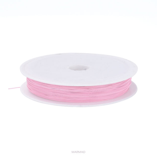 Linka jubilerska pastelowo różowa - średnica 0,38 mm