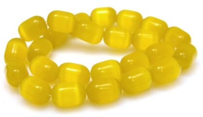 Kocie oko- uleksytowe - oliwka 16x12mm - żółty  cytrynowy