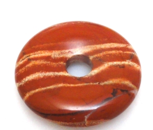 Jaspis czerwony - na zawieszkę - donut 30mm