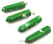 Zawieszka - jaspis cesarski grot zielony 40x9mm