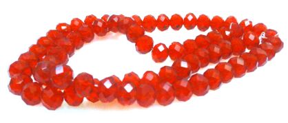 Kryształki fasetowane - oponka 8x6mm - czerwone