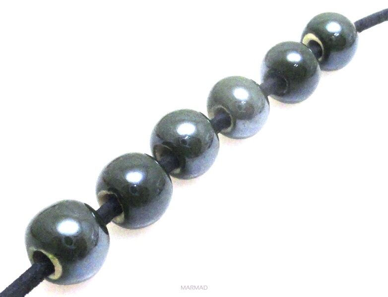 Ceramika - kula 8mm - ciemno zielona