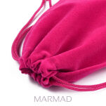 Woreczek aksamitny ozdobny na biżuterię - 120x100mm - różowy - 2