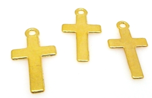 Zawieszka - krzyż 23x12mm - kolor złoty
