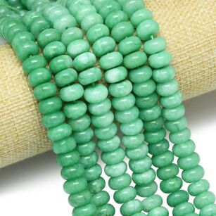 Jadeit malezyjski zielony -awenturynowy- oponka 10x6mm