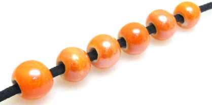 Ceramika - kula 8mm - pomarańczowa