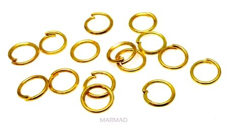Kółeczka-ogniwka cięte 6mm - kolor złoty