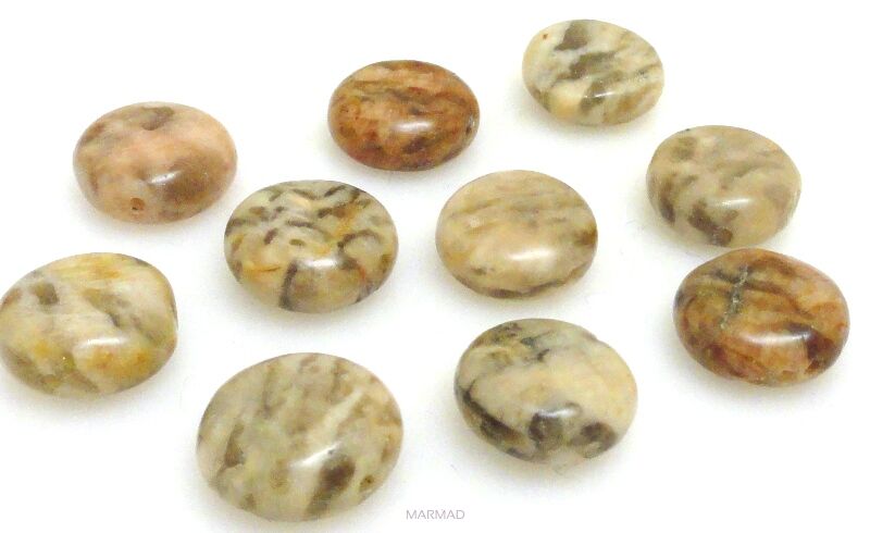 Jaspis tygrysi - moneta 12mm