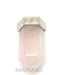 Zawieszka - kwarc różowy grot 36x16mm