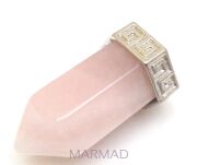 Zawieszka - kwarc różowy grot 36x16mm