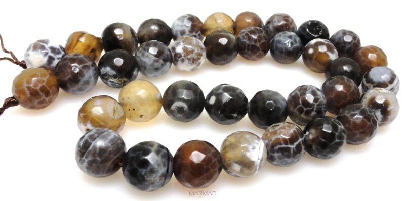 Agat fasetowany kule 10mm