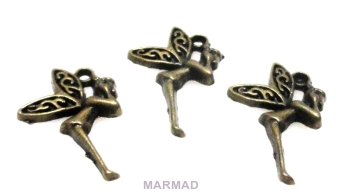 Elf - zawieszka 23x16mm - antyczny brąz