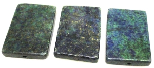 Chryzokola z lapis lazuli - prostokąty 35x25mm - zestaw 3 sztuki - jakość B