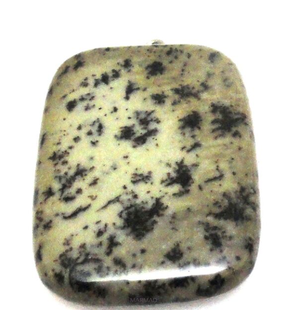 Jaspis z ogniwkiem na wisior - prostokąt 40x30mm