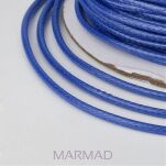 Sznurek jubilerski woskowany - o średnicy 2mm - niebieski- chabrowy - 3