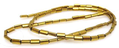 Hematyt złoty - płaski walec 5x3mm - sznur 80 szt.