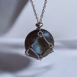 Naszyjnik - Lśniący Amulet Północy- labradoryt