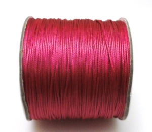 Sznurek jubilerski woskowany lakierowany - o średnicy 0,8mm - różowy - topliwy