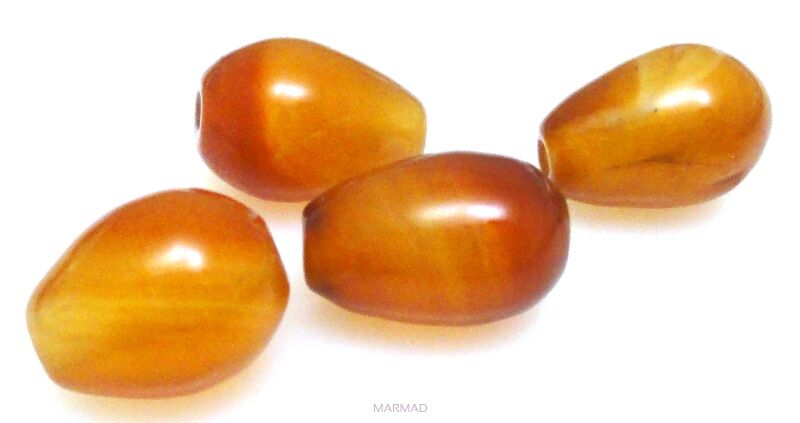 Agat karneol - kropla 14x10mm