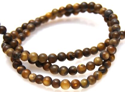 Naturalna masa perłowa brązowa - kula 4mm