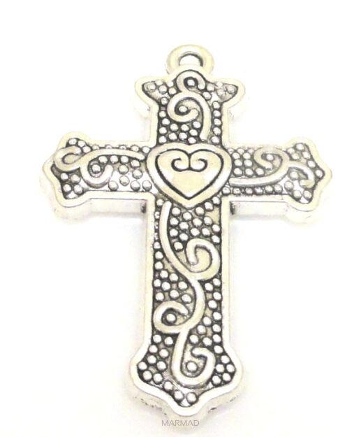 Zawieszka - ozdobny krzyż 33x22mm