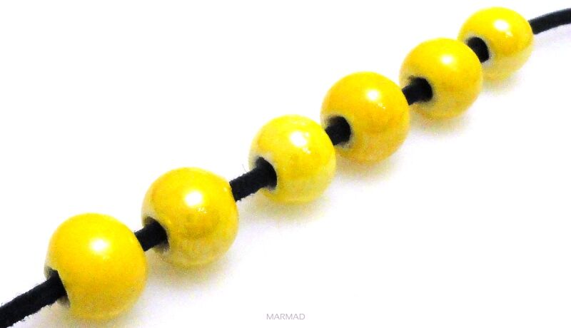 Ceramika - kula 8mm - żółta