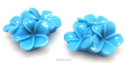Kaboszon - kwiatuszki 20mm - niebieskie