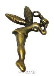 Zawieszka - Elf 46x26mm - antyczny brąz 