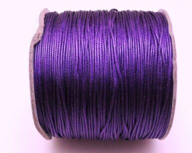 Sznurek jubilerski woskowany lakierowany - o średnicy 0,8mm - fioletowy 2 - topliwy