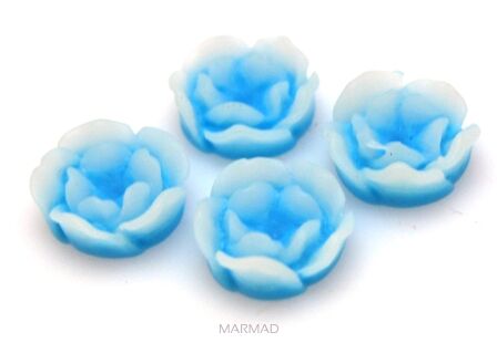 Kaboszon - różyczka błękitna 12mm