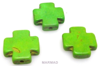 Howlit - krzyż 15x15mm zielony