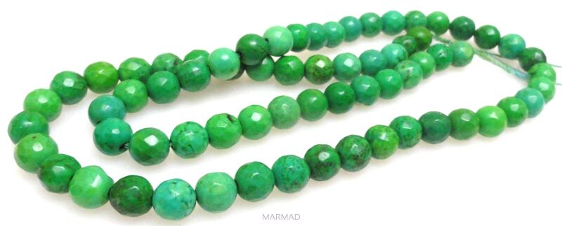 Turkus zielony fasetowany - kula 6mm