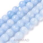 Jadeit - kula 8mm - akwamarynowy - 2