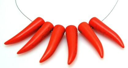 Howlit - kieł 40x10mm - pomarańczowy