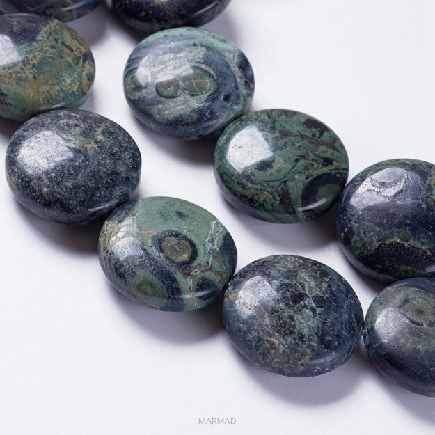 Jaspis kambaba moneta- 20x7mm