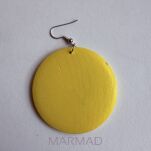 Kolczyki- Drewno malowane łąka- moneta 50mm - 4