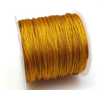 Sznurek bawełniany satynowy 0,7mm - miodowy