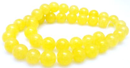 Jadeit - kula 10mm - żółty cytrynowy