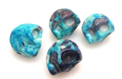 Howlit kwiatowy - czaszka 12x12mm - nr 5