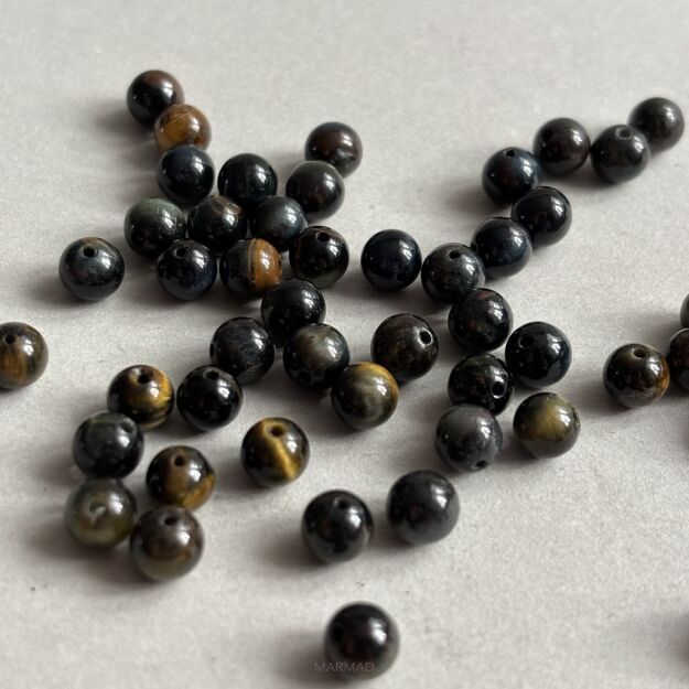 Tygrysie oko niebiesko brązowe - kula 6mm