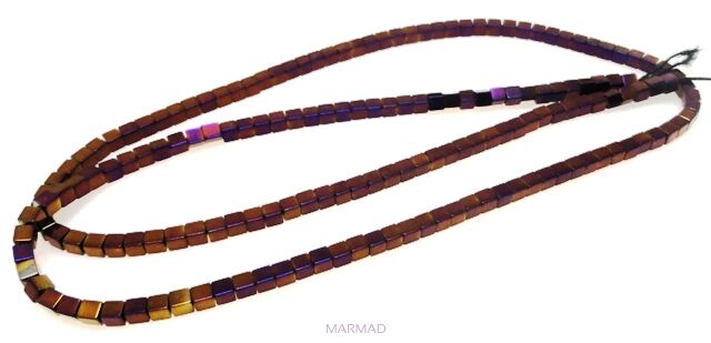 Hematyt fioletowy AB - kostka 2x2mm