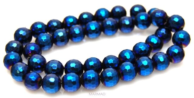 Hematyt niebieski fasetowany - kula 10mm