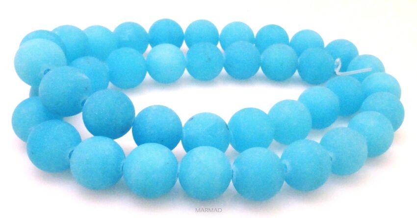 Jadeit matowy - kula 10mm niebieski