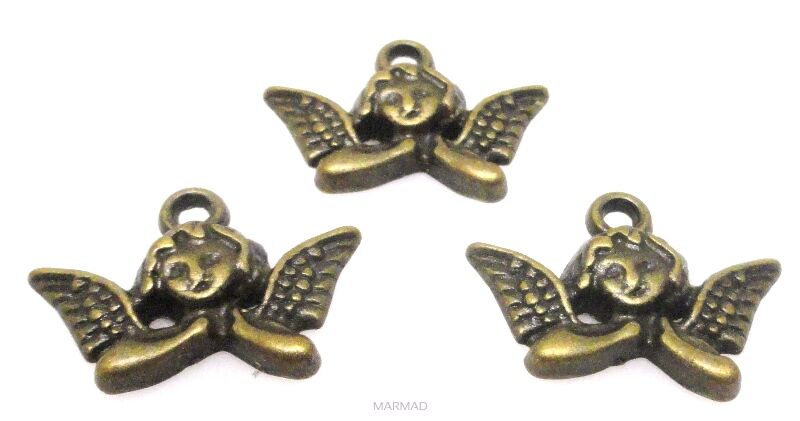 Aniołek - zawieszka 20x15mm - antyczny brąz