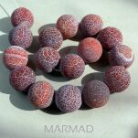 Agat matowy trawiony czerwony - kula 20mm - 3