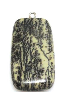 Jaspis z ogniwkiem na wisior - prostokąt 40x20mm