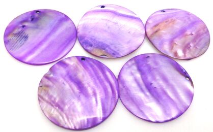 Masa perłowa fioletowa 50mm - na zawieszkę