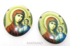 Kaboszon szklany owal 25x18mm - dewocjonalia