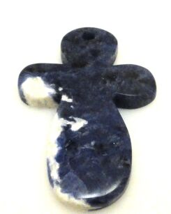 Sodalit - na zawieszkę - krzyż 39x26mm