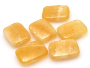 Kalcyt złoty - prostokąt 20x15mm